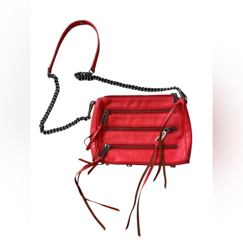 Rebecca Minkoff Mini MAC Crossbody Bag in Red Leather – Well Loved Condition